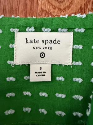 Kate Spade New York x Target Green Dot Puff Sleeve Blouse, Sz S thumbnail 6