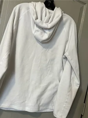 The North Face White Full-Zip Fleece Hoodie Casual Outdoors Preppy thumbnail 6