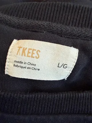 Tkees Air Whipped black crewneck sweatshirt thumbnail 5