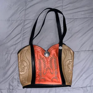 Erda Western Cowboy Boot Tote Bag Multiple thumbnail 1