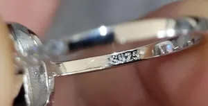 1.5ct heart shape halo 4.5 5 6 7 8 9 10 Diamond Cz Silver 925 Cushion Engagement Proposal Ring thumbnail 8
