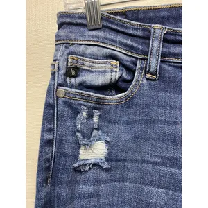 Judy Blue Boyfriend Jeans Women Sz 3/26 Distressed Stretch Denim‎ Blue thumbnail 5