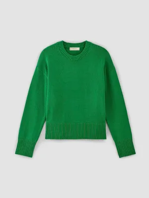 Everlane Green Crewneck Knit Sweater thumbnail 3
