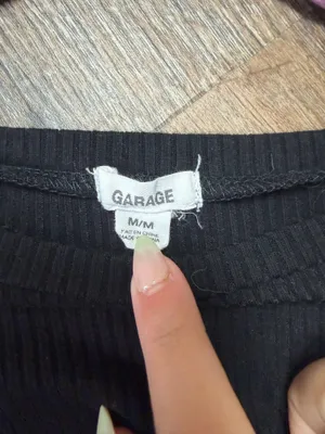 Black Garage Crop Top thumbnail 3