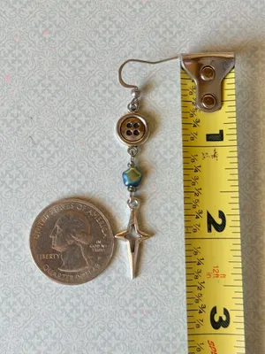 Handmade y2k funky fairy dangle earrings🌟🩵 thumbnail 7