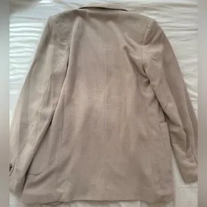 Relaxed fit beige textured blazer bnwot size xs thumbnail 5