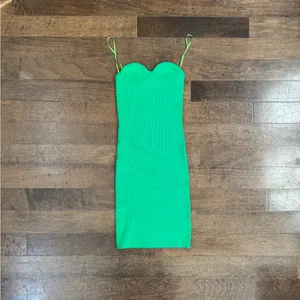 Princess Polly Ribbed green tube mini spring/summer dress thumbnail 2