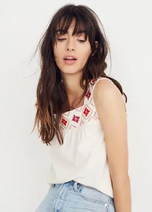 Madewell Embroidered Island Tank Top thumbnail 2