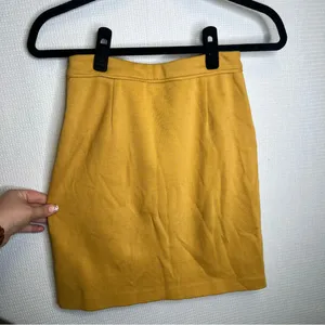 Boden | Mustard Yellow Pencil Mini‎ Skirt for Casual Work 2R thumbnail 3