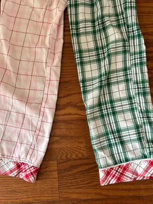 Victoria's Secret Colorblock Split Plaid Pajama Pants Size XS Festive Christmas thumbnail 5