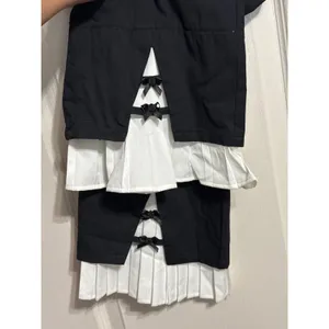 Pretty Damage Bow Ruffle Hem Pants Coquette Goth Regency Whimsigoth Gothic Y2K thumbnail 4
