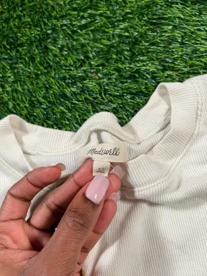 Madewell Ribbed Long Sleeve Cropped Knit Top size xs Womens thumbnail 3