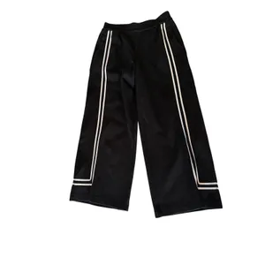T by Talbots Black Wide Leg Pants Small Petite White Stripe Sporty Preppy thumbnail 3
