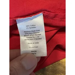 Talbots Blouse Top Sleeveless Womens Sz 6 Red Ladybug Buttons Pleated Bib Preppy thumbnail 9