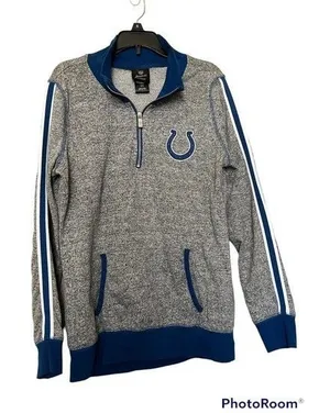 NFL Juniors Colts quarter zip gray/blue‎ size L 11/13 thumbnail 1