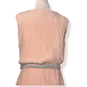 Flying Tomato Maxi Dress Blush Pink Blue Colorblock Crinkle Boho Resort Belted thumbnail 8