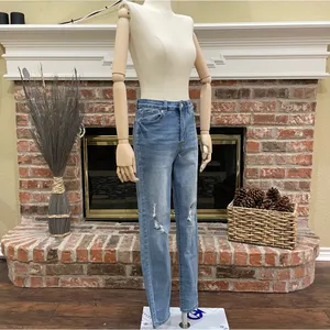 NWOT juniors skinny distressed high rise light wash jeans thumbnail 11