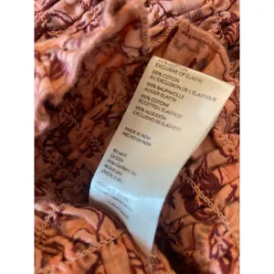 FREE PEOPLE Smock it to Me Mini Dress Puff Sleeve BOHO PRAIRIE FEMININE Size L thumbnail 6