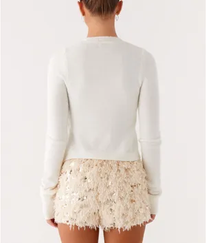 Peppermayo Fluffy Sequin Low Rise Mini Hot Shorts thumbnail 3