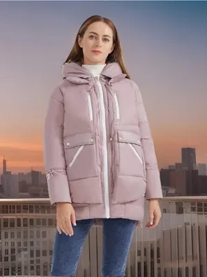 Orolay Women’s Size M Thickened Down Hooded Jacket. Mauve. Front zipper. NWT thumbnail 2