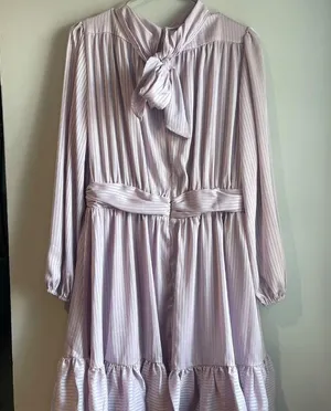 ENTRO Knee-Length Mock Neck Lavender Dress - Large - NWT thumbnail 5