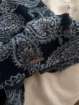 Abercrombie & Fitch Navy Paisley Slip Dress thumbnail 7