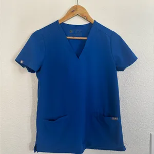 Figs Royal Blue Women's Short Sleeve Blue Top thumbnail 2