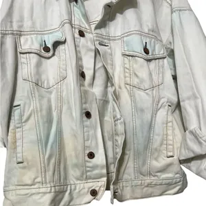 FREE PEOPLE Tie Dye Denim Jean Jacket Coat thumbnail 9