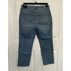 J Crew $118 Essential Straight Leg Jeans Medium Blue Raw Hem Size 30 CD679 thumbnail 4