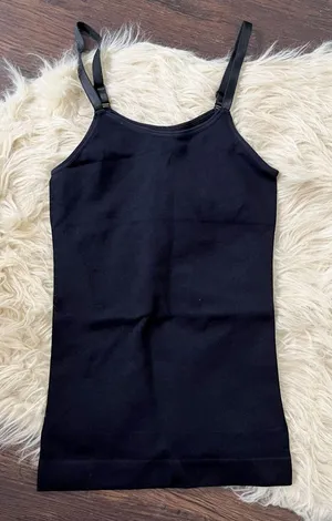 New Black Shapermint Scoop Neck Smoothing Cami S thumbnail 1