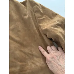 Vintage Y2K Banana Republic Genuine Leather Suede Coat Women Large Brown Jacket* thumbnail 11