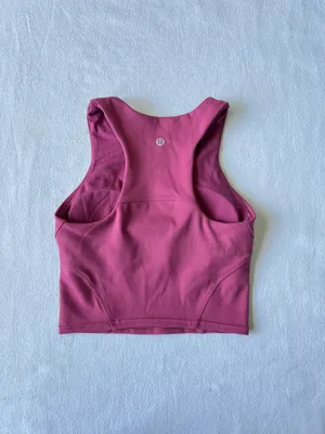 Lululemon Cropped Pinked Sports Bra Top - Size 0 thumbnail 2