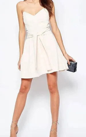 Keepsake Get Free Strapless Mini Dress Size Medium White thumbnail 1