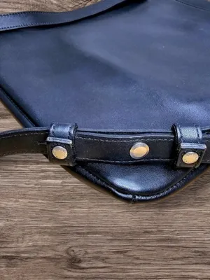 Coach Black Leather Chelsea Hippy Flap Messenger Crossbody Bag - Costa Rica 2000 thumbnail 13