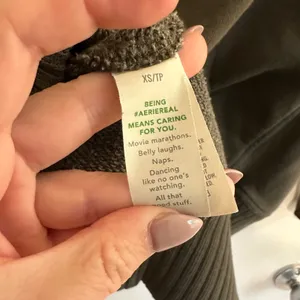 Aerie |‎ Woman's Olive Green Ribbed Quarter Zip Pullover Sweatshirt Fleece, XS thumbnail 5