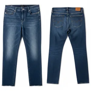 Lucky Brand Ava Skinny Jeans Women Size 10 30" x 30"‎ Dark Wash Distressed thumbnail 2