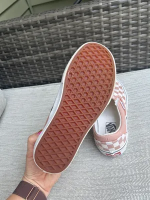 Vans Classic Slip-On mauve pink & white checkerboard unisex sneakers thumbnail 7