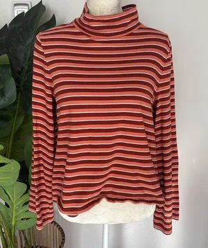 Madewell Wide-Sleeve Turtleneck in Westwater Stripe thumbnail 1