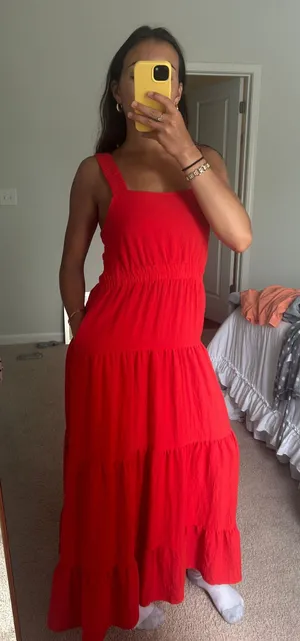 Julie’s Red Dress Open Back thumbnail 1