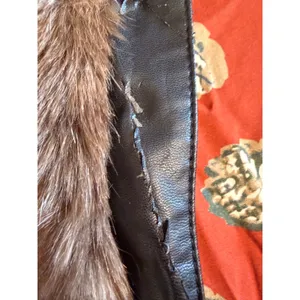 Cynthia Rowley Brown Faux Fur Vest with Orange Print Lining Size L Mobwife‎ fall thumbnail 7