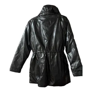 Simply Vera Wang 90s Black Utility Puffer Jacket with Purple Lining size Medium thumbnail 6