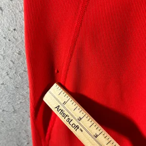 1093 | Wilo The Label Ribbed High Waisted Ruched Athletic Leggings‎ Red Womens S thumbnail 5