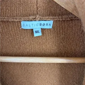 Baltic Born women’s Ellison lapel teddy open front burnt orange cardigan sz M/L thumbnail 2
