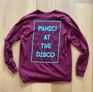 Gildan Panic! At The Disco Maroon Long Sleeve Shirt thumbnail 2