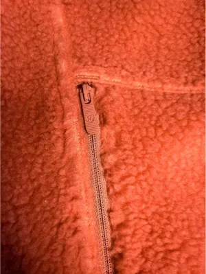 Lululemon Textured Fleece Full-Zip Vest Coral Pink Size 0 NEW thumbnail 4