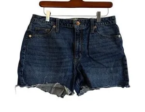 Universal Thread Vintage Midi Jean Shorts Womens 10 Cut Off Distressed Denim thumbnail 1