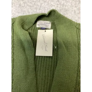 Universal Thread Green Cotton Shaker Stitch-Open Cardigan Sweater Small…. thumbnail 2