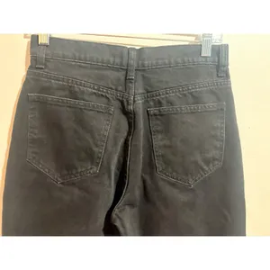 Zara Straight Leg Jeans Womens‎ 4 Black Excellent High Waisted Cotton Denim thumbnail 8