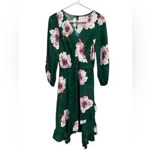 Anthropologie Spring wedding guest dress Plenty Floral Short Sleeve Flowy XS thumbnail 7