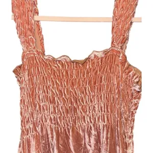 Free People $168 NWT Camille Velvet Midi Dress Pink Oversized XS thumbnail 9